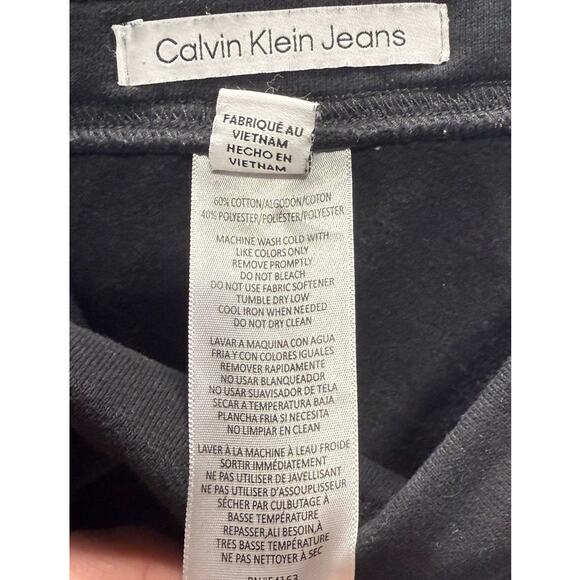 Calvin Klein Jeans Women's Black Jogger Sweatpants with Rose Gold Logo - Size S - Picture 6 of 9